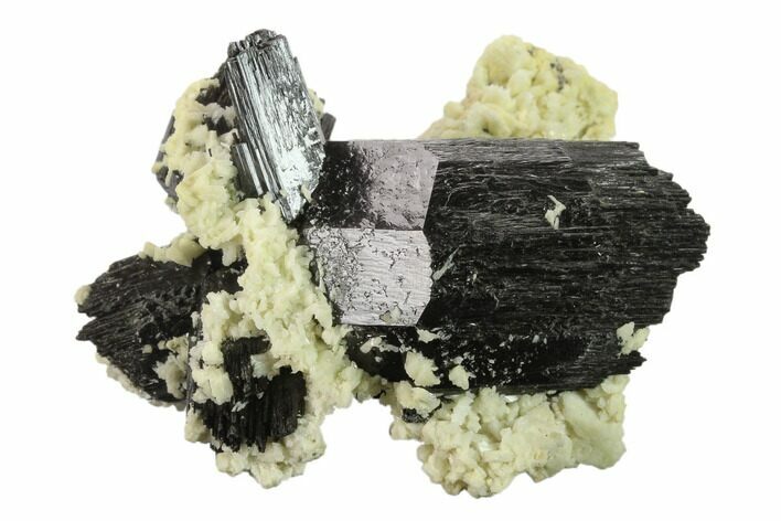 Black Tourmaline (Schorl) Crystals with Orthoclase - Namibia #132239